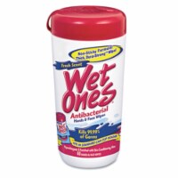 Wet Ones hygienic Moist Towelette Cloth 5.75 x 7.5 White 40-Dispenser