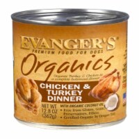 Evangers 12.8 oz Organics Chicken & Turkey Can Dog Food - 12 Each