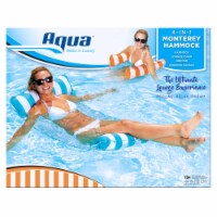 Aqua Fabric & Mesh Inflatable 4-in-1 Monterey Hammock Pool Lounge, Assorted Color