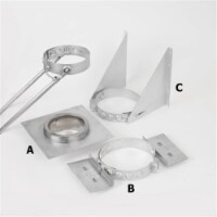Lennox Hearth Products 6SP 6 Inch Secure Temp Anchor Plate Galvalume With Stainless Collar