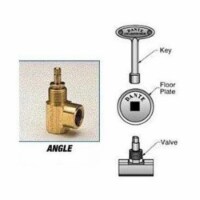 Canterbury Angle Polished Brass Fireplace Gas Valve for LP or Natural Gas