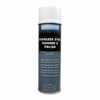 Boardwalk Stainless Steel Cleaner & Polish, Lemon, 18oz Aerosol, 12/Carton