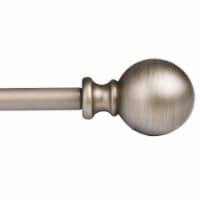 Utopia Alley D34SN 48-86 in. Adjustable Curtain Rod with Round Finials - Satin Nickel