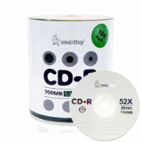 100 Pack Smartbuy 52X CD-R 700MB 80Min Logo (Non-Printable) Data Blank Media Recordable Disc