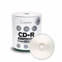 100 Pack Smartbuy 52X CD-R 700MB 80Min Silver Inkjet Hub Printable Data Blank Recordable Disc