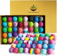 Natural Bath Bombs Gift Set - 40 Large Nurture Me Organic Bath Bombs for Women Men & Kids!
