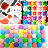 Bulk Bath Bombs Gift Set - 50 Natural Individually Wrapped Bath Bomb Kit