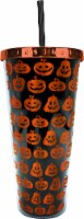 Foil Cup With Straw - Pumpkins Perspective: Main