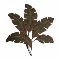 Juniper + Iris Rustic Style Large Metal Palm Leaf Wall Decor - Brown