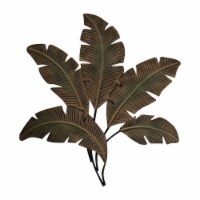 Juniper + Iris Rustic Style Large Metal Palm Leaf Wall Decor - Brown