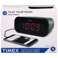 Timex Dual Alarm AM/FM Clock Radio - Black