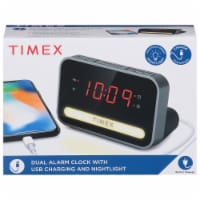 Timex Dual Alarm Clock with USB Port and Night Light