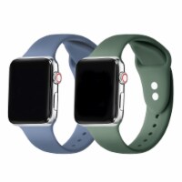 2-Pack of Silicone Bands for Apple Watch Series 1,2,3,4,5,6 & SE - Size 42mm/44mm