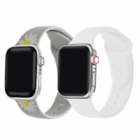 2-Pack of Silicone Bands for Apple Watch Series 1,2,3,4,5,6 & SE - Size 42mm/44mm