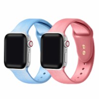 2-Pack of Silicone Bands for Apple Watch Series 1,2,3,4,5,6 & SE - Size 42mm/44mm
