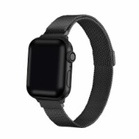 Infinity Skinny Black Stainless Steel Band for Apple Watch 1,2,3,4,5,6 & SE - Size 42mm/44mm