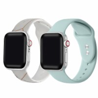 2-Pack of Silicone Bands for Apple Watch Series 1,2,3,4,5,6,7 & SE - Size 38mm/40mm