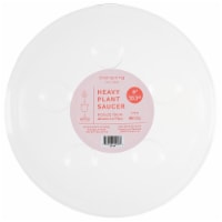 Curtis Wagner Plastics DS-800 8 in. Plastic Carpet Saver Heavy Footed Plant Saucer, Clear - P
