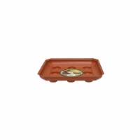 Curtis 5035774 8 in. Designer Square Carpet Saver Saucer, Terracotta - 25 Piece