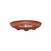 Curtis 5035759 10 in. Heavy Footed Carpet Saver Saucer, Terracotta - 25 Piece