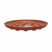 Curtis 5035761 14 in. Heavy Footed Carpet Saver Saucer, Terracotta - 25 Piece