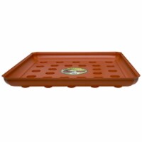 Curtis 5035778 16 in. Designer Square Carpet Saver Saucer, Terracotta - 25 Piece
