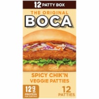 Boca Spicy Non-GMO Soy Vegan Chik'n Veggie Patties Perspective: Main