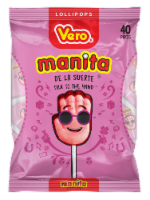 Vero® Manita De La Suerte® Strawberry and Cherry Lollipops