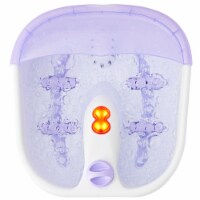 Foot Spa Massager w/ 4 Massage Rollers Heat Bubble Red Light Stress Relief