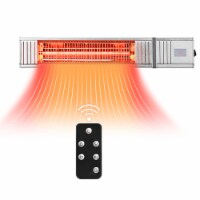 Gymax 1500W Infrared Wall Mount Space Heater Indoor Outdoor w/ Remote Control