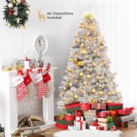 Northlight 4 ft. Unlit Silver Tinsel Medium Artificial Christmas Tree