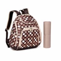 MKF Collection by Mia K. Amazing Mom Colorland Leslie Multi-Pocket Baby Diaper Backpack brown