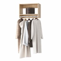 22.5 in. L x 14 in. D Brown MDF Wood Shelf Tall Hanging Closet Unit Perspective: Main