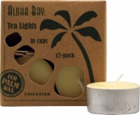 Aloha Bay Unscented Palm Wax Tealight Candles - Cream