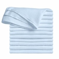 Knees N Toes CNG-blue-6 Clips N Grips Birdseye Flatfold Cloth Diapers, Light Blue - 6 Count