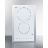 Summit Appliance CR2B23T4WTK15 15 in. 230V 2-Burner Ceramic Glass Cooktop with Digital Contro