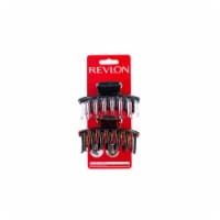 Revlon® Essentials Large Two Tone Claw Clips Perspective: Main