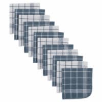 Design Imports 70077A Blue Waffle Weave Dishcloth - Set of 12