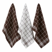 Design Imports 70190A Mocha Waffle Weave Dishtowel Set - Set of 6