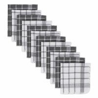 Design Imports 70325A Gray Waffle Weave Dishcloth - Set of 12