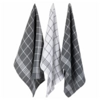 Design Imports 70326A Gray Waffle Weave Dishtowel Set - Set of 6