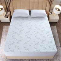 Lux Decor Collection 100% Waterproof Bamboo Mattress Protector Breathable (Full, White)