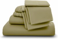Lux Decor Collection King Sheets Set, 6 Pc Microfiber Deep Pocket Bed Sheets - Green