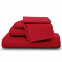 Lux Decor Collection Twin XL Bed Sheets Set, Deep Pocket Microfiber Bed Sheets - Burgundy