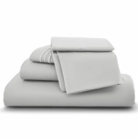 Lux Decor Collection Twin XL Bed Sheets Set, Deep Pocket Microfiber Bed Sheets - White