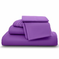 Lux Decor Collection Twin XL Bed Sheets Set, Deep Pocket Microfiber Bed Sheets - Purple