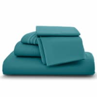 Lux Decor Collection Twin XL Bed Sheets Set, Deep Pocket Microfiber Bed Sheets - Teal