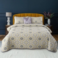 Lux Decor Collection Quilt with Matching Pillow & Pillow Sham (King-Taupe Greyson)