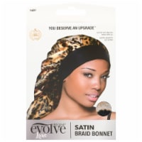 Evolve Firstline® Satin Wide Edge Braid Bonnet - Leopard