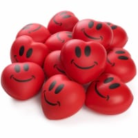 Neliblu 12-Unit Set of Heart Stress Balls - Valentines Day Red Hearts